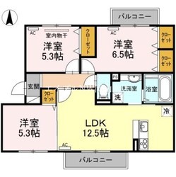 西川原駅 徒歩24分 3階の物件間取画像